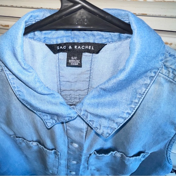 Zac & Rachel sleeveless button down tunic top in size Small - Picture 4 of 5